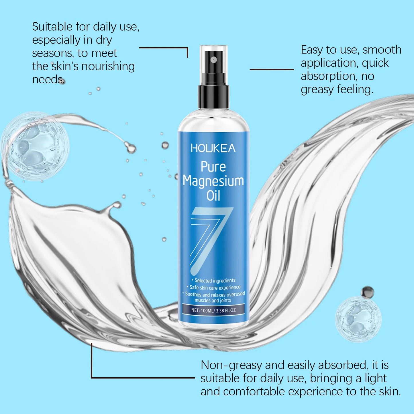 HOUKEA Pure Magnesium Oil 100ml