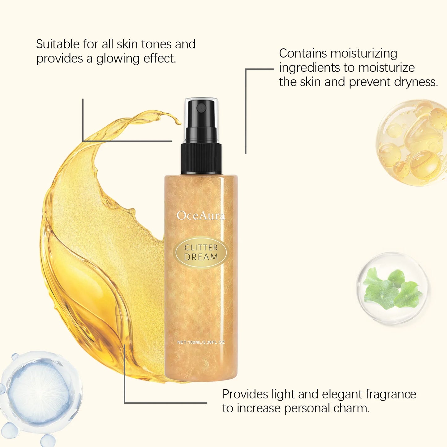 OceAura Body Glitter Spray 100ml
