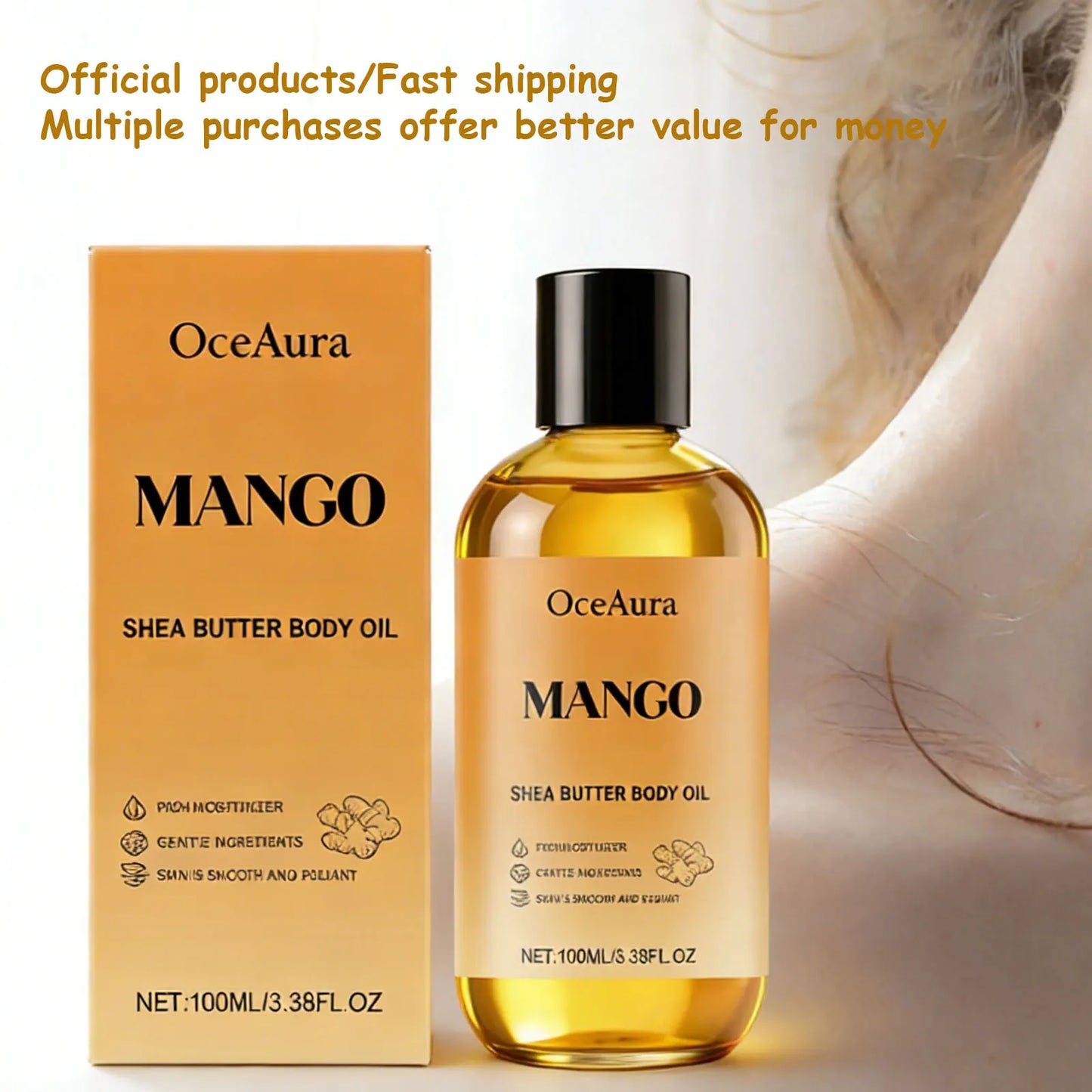 OceAura Mango Shea Body Oil  100ml